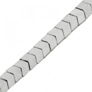 Hematite kralen Arrow 6x5mm mat Light grey