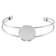 Metal bracelet with setting for 20mm Cabochon Silver 