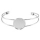 Metalen armband met setting voor 20mm cabochon Zilver