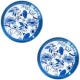 Basic cabochon Delft blue Flowers 20mm White-blue