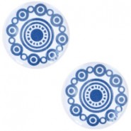 Basic cabochon Zeeuwse knob 20mm Denim blue