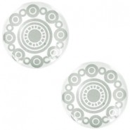 Basic cabochon Zeeuwse knop 12mm Light grey