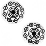 Basic cabochon Zeeuwse knob 20mm Black