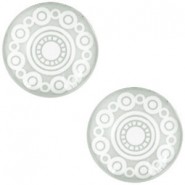 Basic cabochon Zeeuwse knopf 12mm Light grey