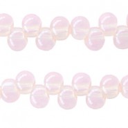 Glaskralen 6mm A-symetrisch Vintage pink opal