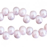 Glaskralen 6mm A-symetrisch Lavender mist-pearl shine coating
