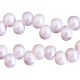 Glass beads 6mm A-symmetrical Lavender mist-pearl shine coating
