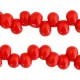 Glass beads 6mm A-symmetrical Scarlet red
