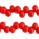 Glass beads 8mm A-symmetrical Scarlet red