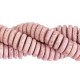 Abalorios de cerámica DQ Griegos tira 8mm - Stonewash Rosa nupcial