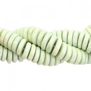 DQ Greek Ceramic beads disc 8mm Stonewash soft green