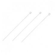 Metal Eyepins 50mm Silver