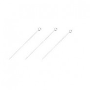 Metal Eyepins 30mm Silver