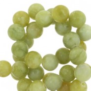 Semi-precious gemstone beads round 6mm agaat Olive green