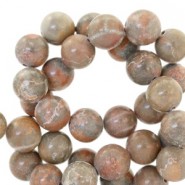 Half edelsteen kralen rond 8mm agaat Earth brown