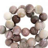 Half edelsteen kralen rond 8mm agaat Brown-greige