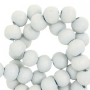 Wood beads round 8mm Jasmin nature grey