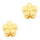 DQ Metal bead Flower 4mm Gold