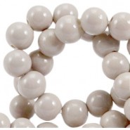 Opaque glass beads 4mm Natural tan grey