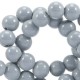 Opaque glass beads 4mm Cool grey
