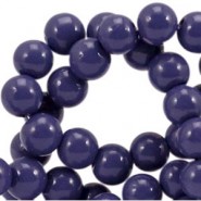 Glasperlen opaque 6mm Violett grau