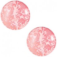 Basic cabochon 20mm Barok Deep coral orange