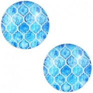 Basic cabochon 12mm Multicolour Cyan blue