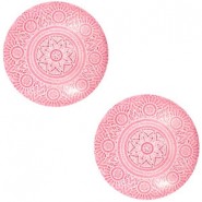 Basic cabochon 20mm Mandala Rouge red