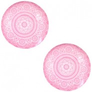 Basic cabochon 20mm Mandala Sweet pink