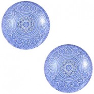Basic cabochon 20mm Mandala Light lobelia blue