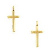 DQ Metal charm Cross with eyelet Gold