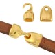 DQ metal Hook and Eye clasp Ø 10x7mm Gold