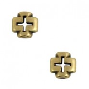 DQ Metal bead Cross 8mm Antique bronze