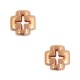 DQ Metal bead Cross 8mm Rosegold