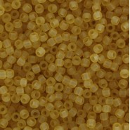 Toho seed beads 11/0 round Transparent-Frosted Lt Topaz - TR-11-2F