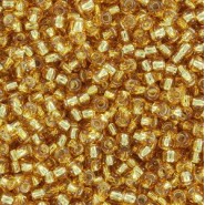 Toho rocailles 11/0 rond Silver-Lined Med Topaz - TR-11-22B