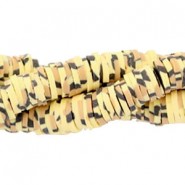 Katsuki kralen 4mm animal print Yellow-brown-black