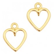 DQ Metal charm open Heart Gold