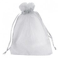 Bolso de organza ± 7x5cm - Gris claro