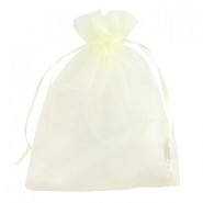 Organza Beutel ± 70x50mm Creme