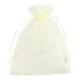 Organza gift bag ± 120x90mm Creme