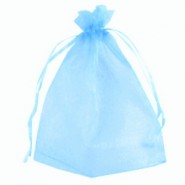 Bolso de organza ± 7x5cm - Azul