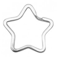 Key Chain clasp Star 34mm Antique silver