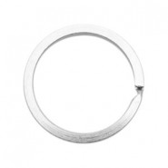 Metalen sleutelhanger ring 30mm Antiek zilver 