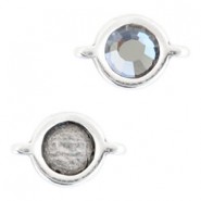 DQ metaal setting 2 ogen voor Ø 6.4mm / SS30 flatback Antiek zilver 