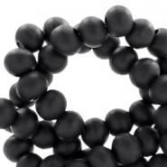 Wood beads round 6mm Dark midnight blue