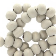 Wood beads round 8mm Aegean mist green