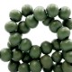 Wood beads round 6mm Green