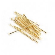 Metal head pins 20mm Gold