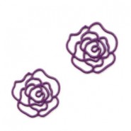 Metalen tussenstuk Bohemian Rose 10mm Aubergine purple
